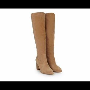 NWT Below the Knee Caramel Suede Boots